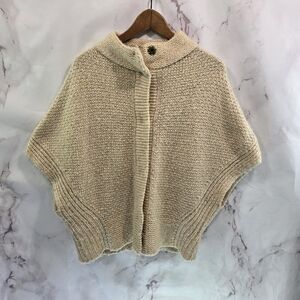 Anthropologie Sweater Womens Small Beige Wool Cardigan Angel Of The North Cape